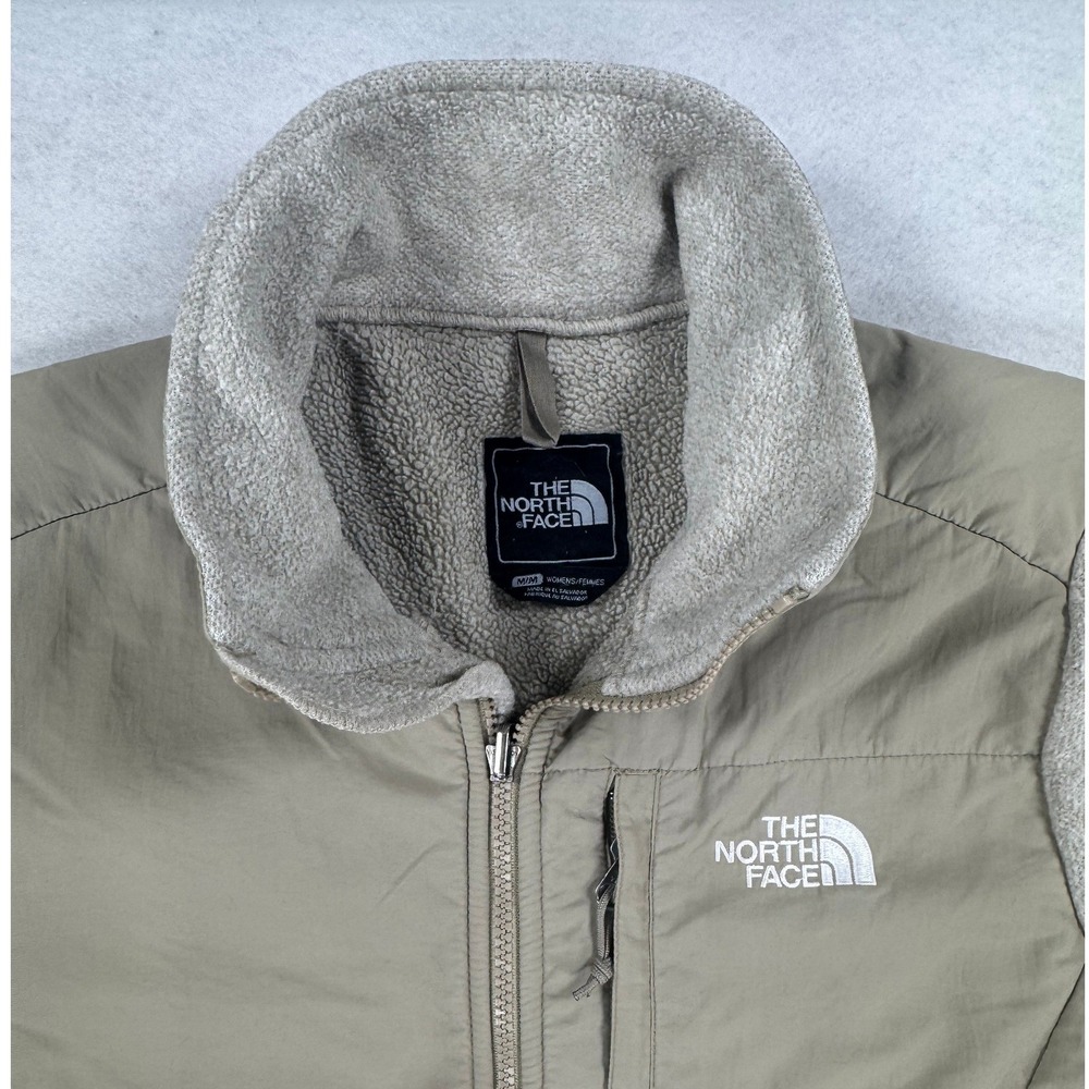The North Face Denali Polartec‎ Fleece Jacket Women's Medium Tan Beige Full Zip